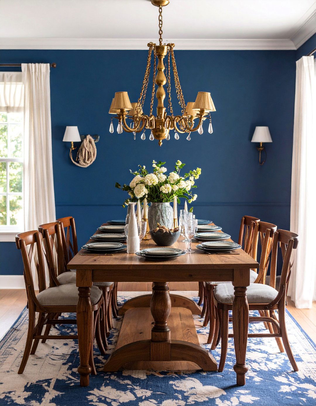 Naval Colonial Dining Room with Maritime Heritage - 25 Colonial Dining Room Ideas