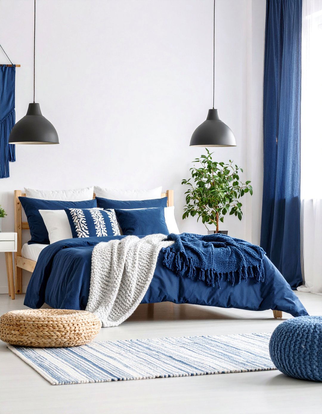 Navy Blue Bedroom Scandinavian Serenity - 25 Navy Blue Bedroom Ideas