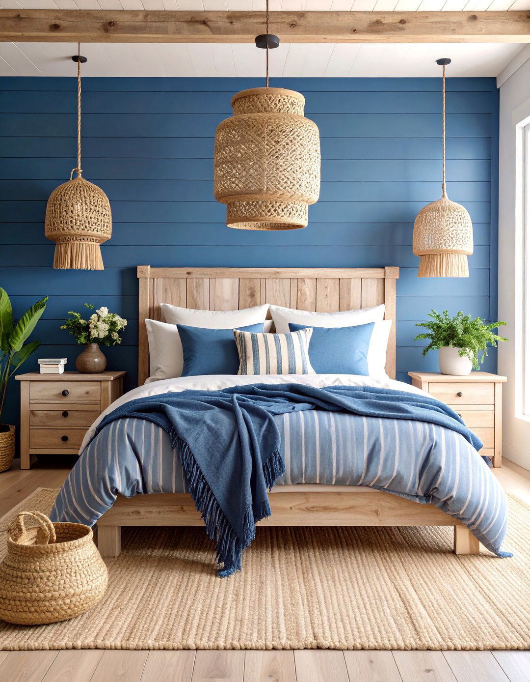 Navy Blue Bedroom with Coastal Calm - 25 Navy Blue Bedroom Ideas