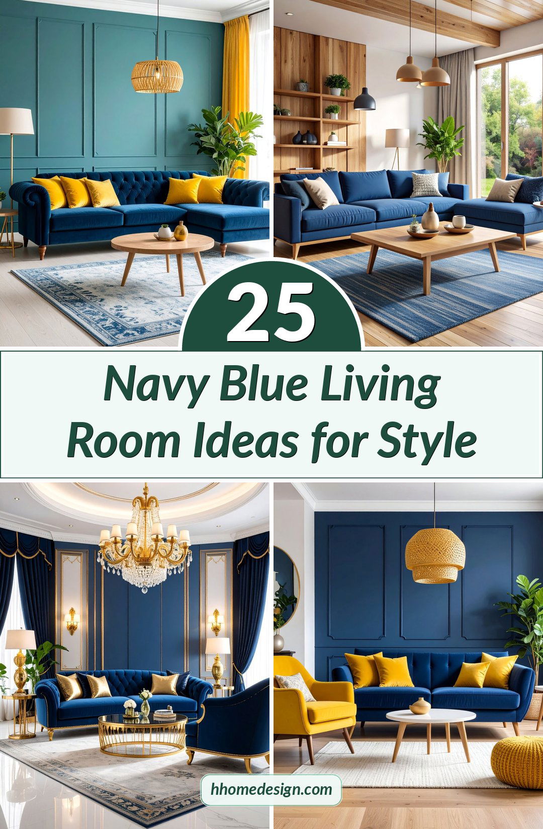 25 Navy Blue Living Room Ideas for Style