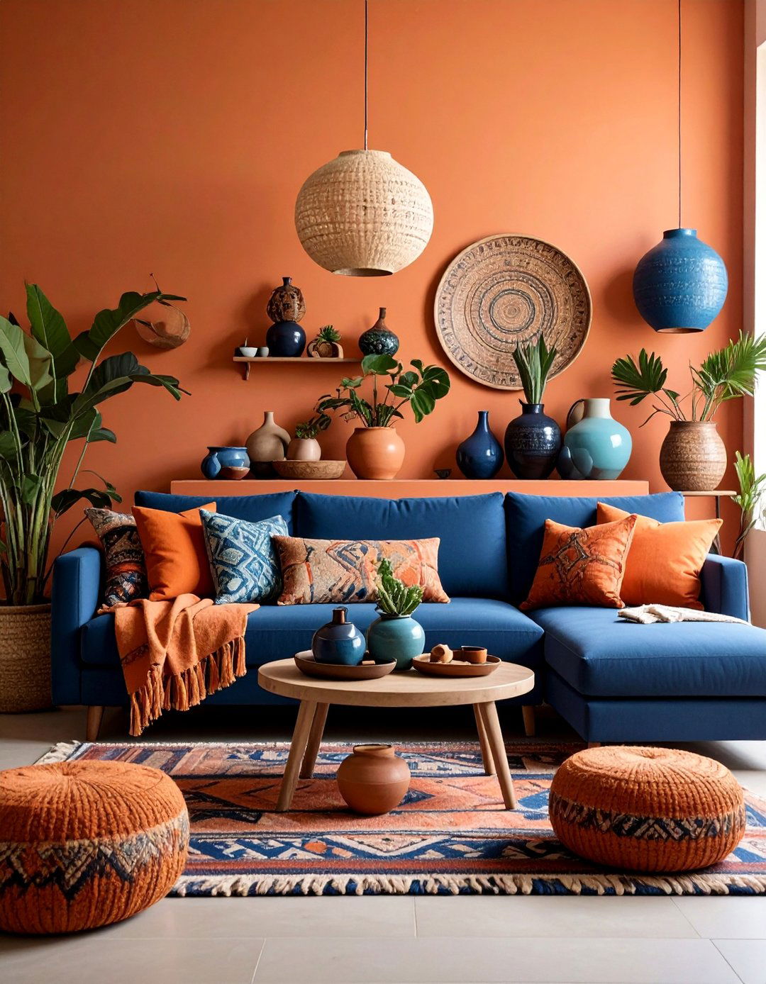 Navy Blue and Earthy Terracotta Warm Southwestern Sophistication - 25 Designer-approved Colors That Go With Navy Blue