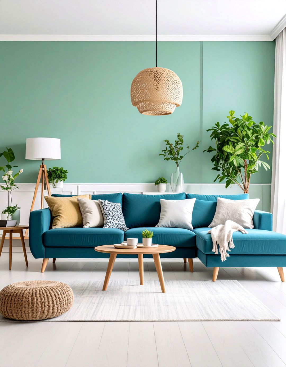 Navy Blue and Fresh Mint Green Modern Retro Revival - 25 Designer-approved Colors That Go With Navy Blue