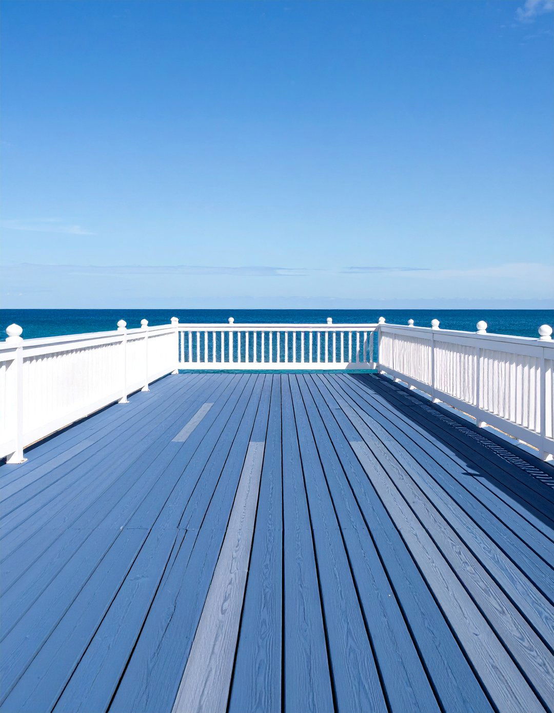 Navy Blue and Light Gray Coastal Deck - 25 Two Tone Deck Color Schemes