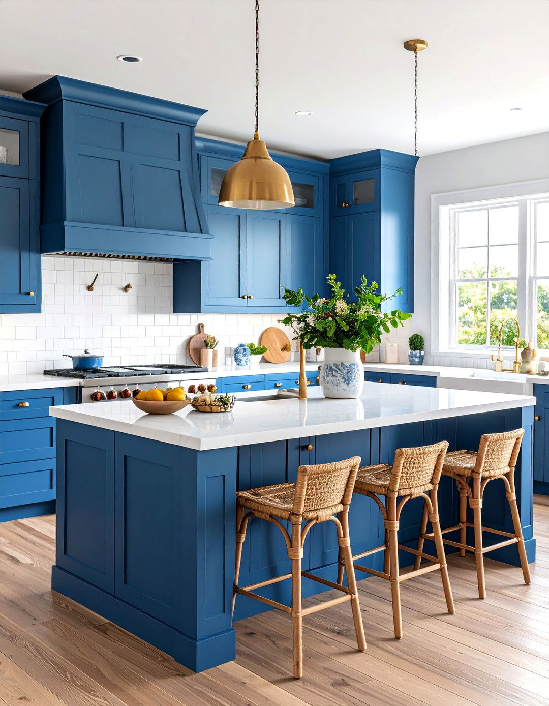 Navy and White Coastal Kitchen Design - 25 Nautical Decor Ideas
