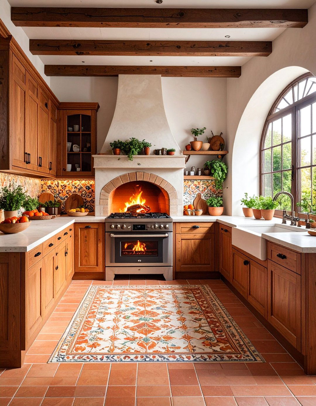 Neapolitan Kitchen with Pizza Oven Focus - 25 Mediterranean Kitchen Ideas