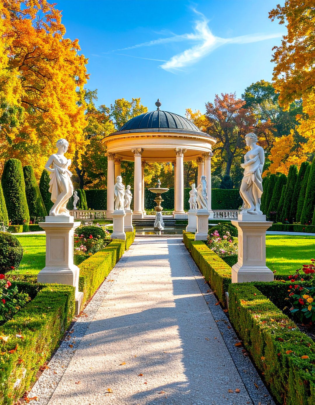 Neoclassical Garden with Temple Features - 25 Formal Garden Ideas