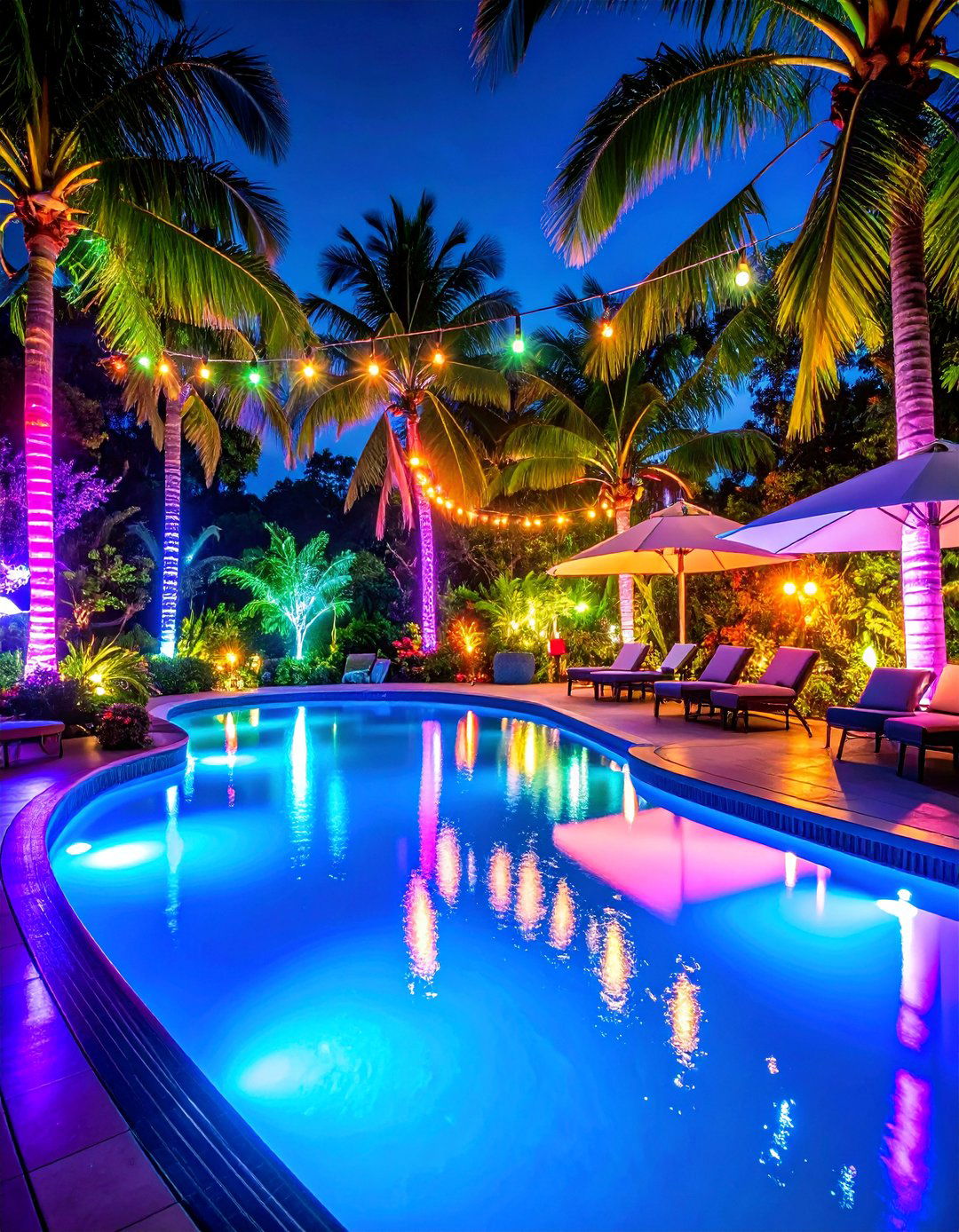 Neon Glow Night Pool Party - 25 Pool Party Ideas