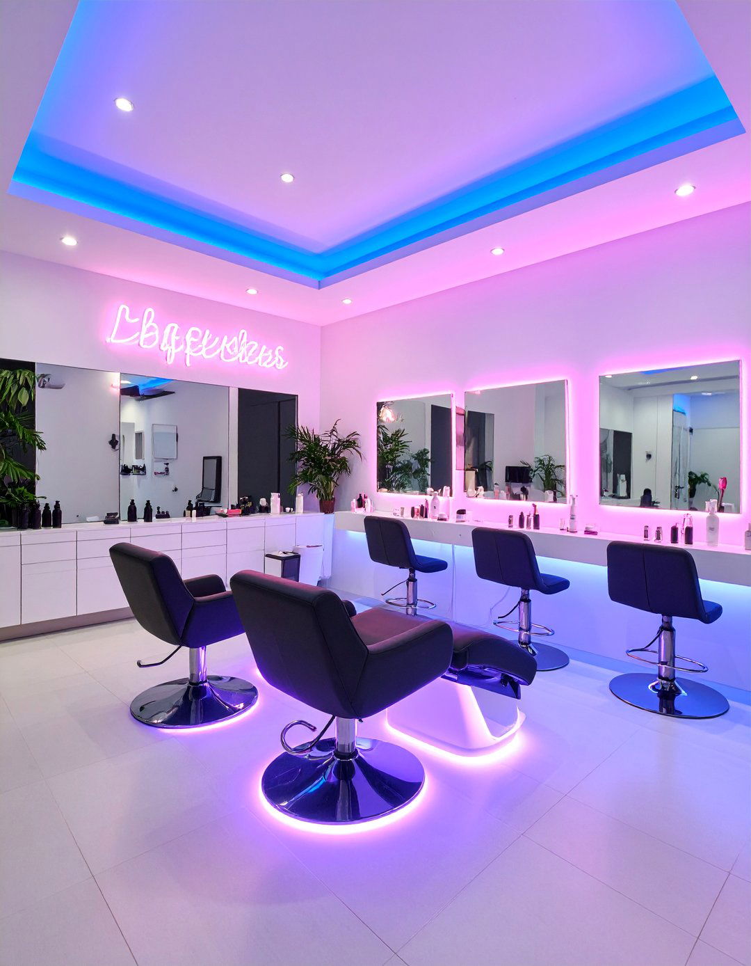Neon Nights Electric Lash Studio - 25 Lash Room Ideas