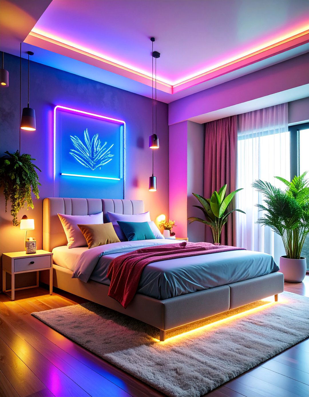 Neon Sign Statement Corner with Brand Logos - 25 Hypebeast Room Decor Ideas