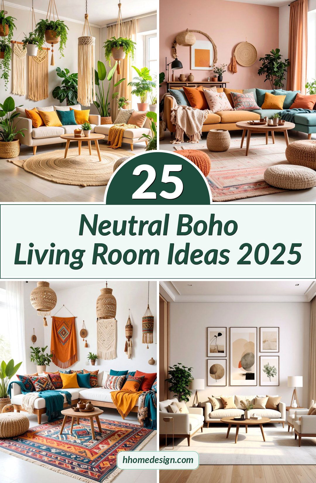 25 Neutral Boho Living Room Ideas 2025