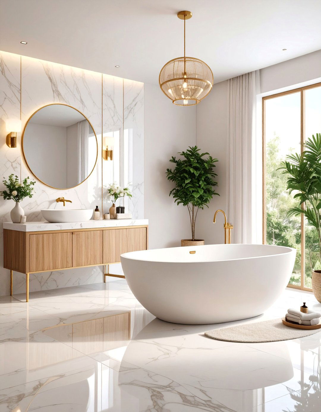 Neutral Boutique Bathroom with Luxury Finishes - 25 Neutral Bathroom Ideas