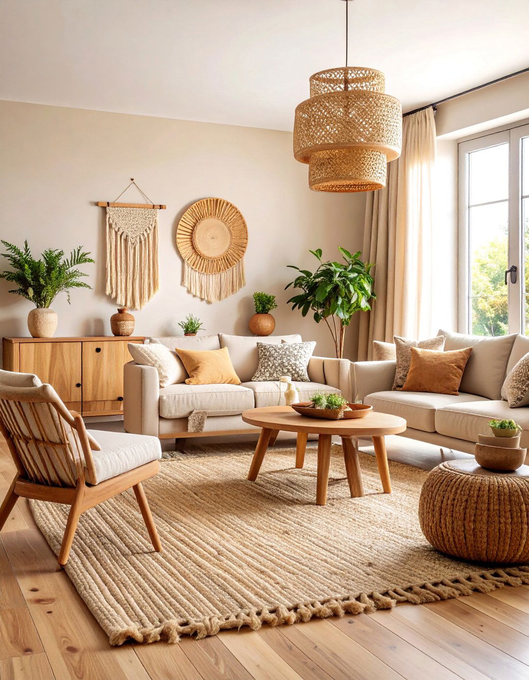 Neutral Color Palettes with Natural Textures - 25 Farmhouse Decor Ideas