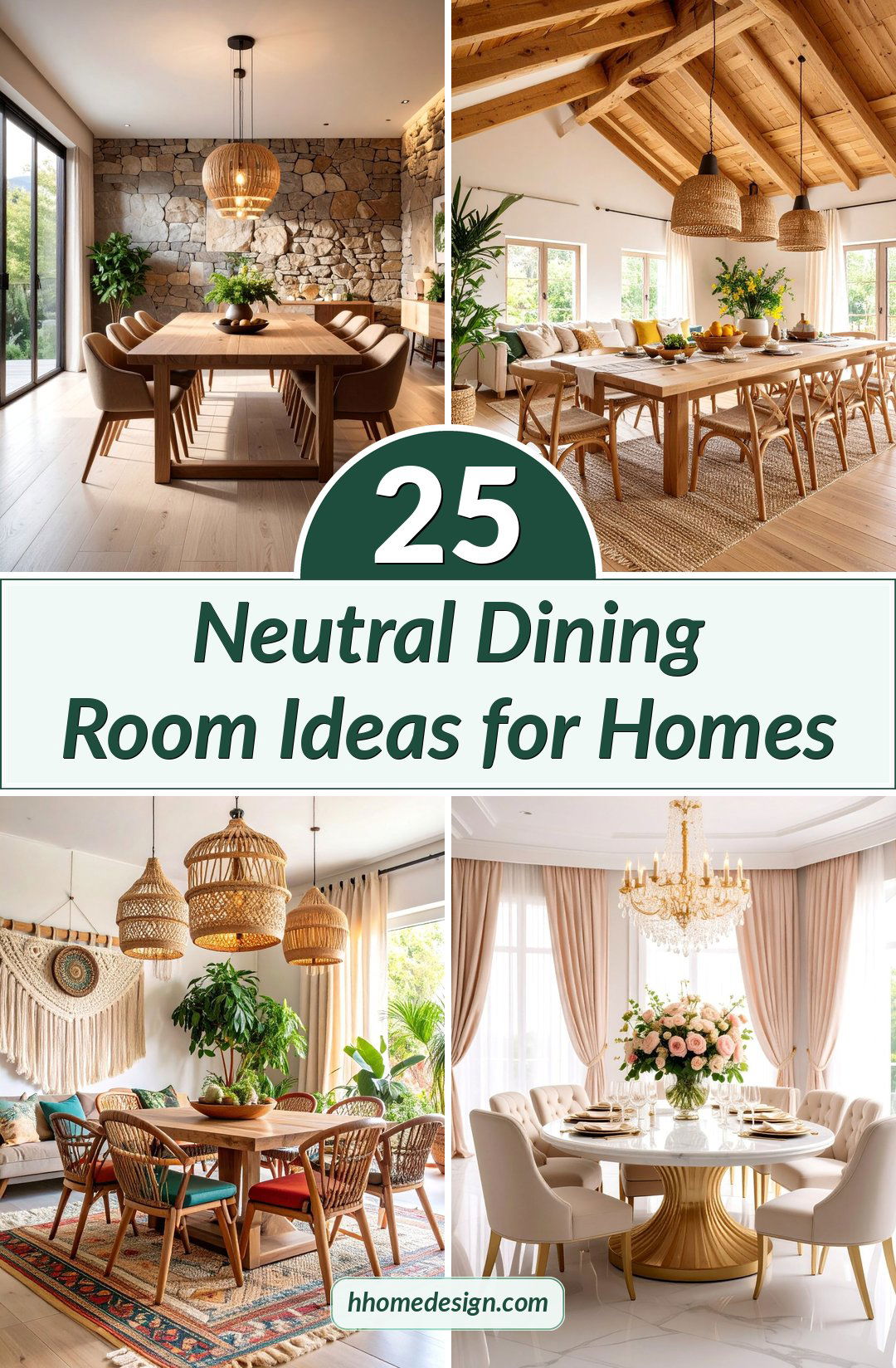 25 Neutral Dining Room Ideas for Homes