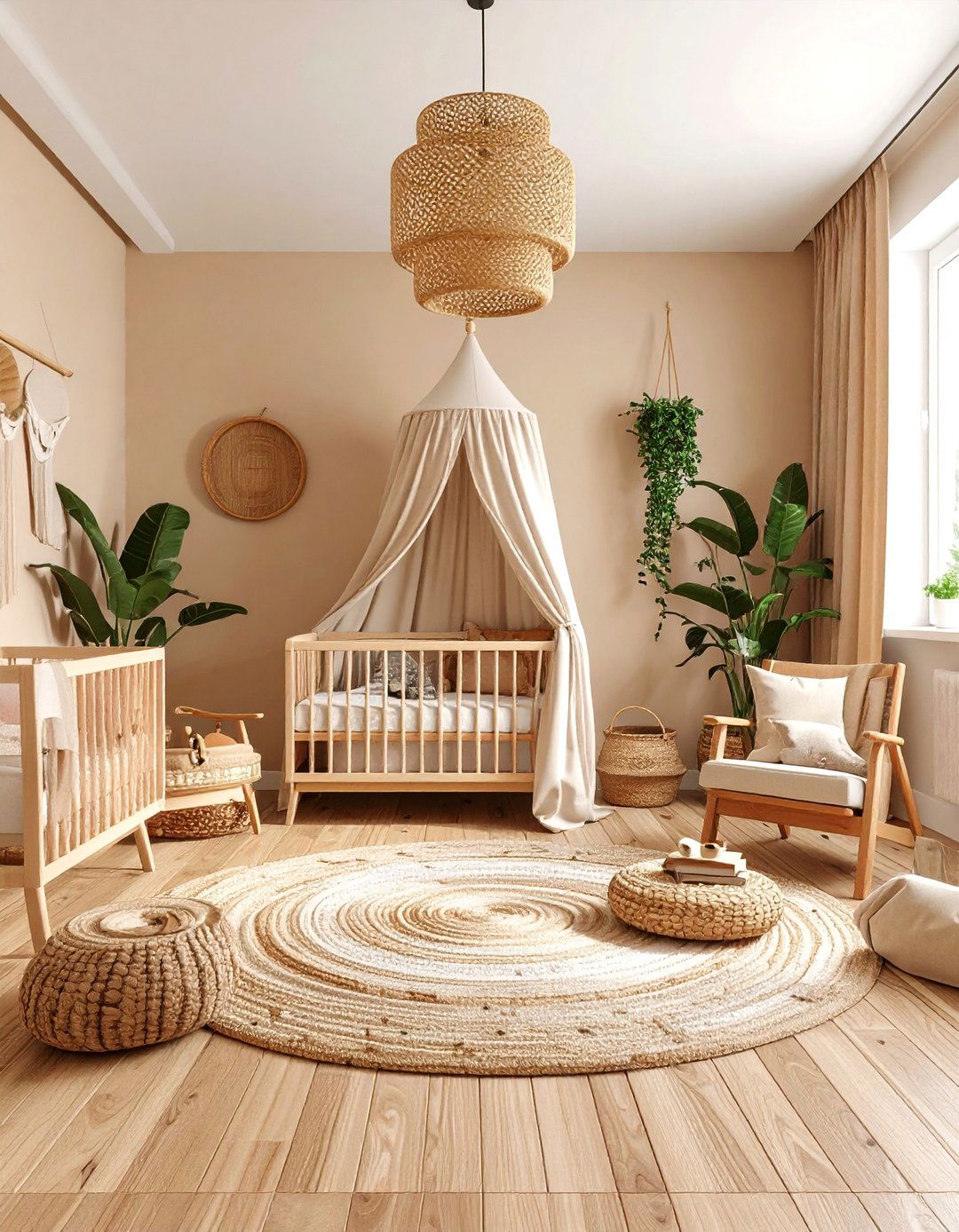 Neutral Earth Tone Safari Haven - 25 Safari Nursery Decor Ideas