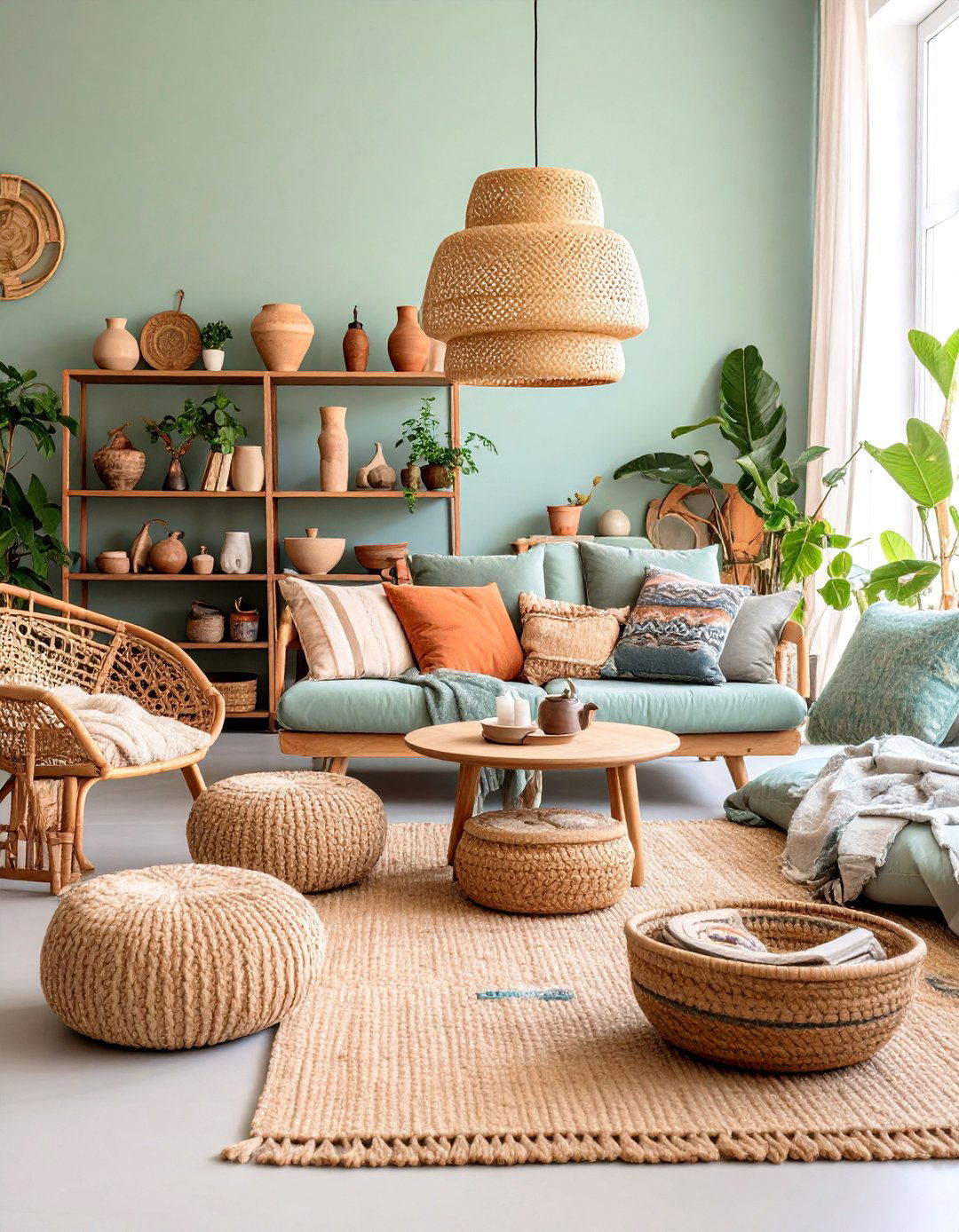 Neutral Maximalist Living Room with Curated Collections - 25 Neutral Boho Living Room Ideas