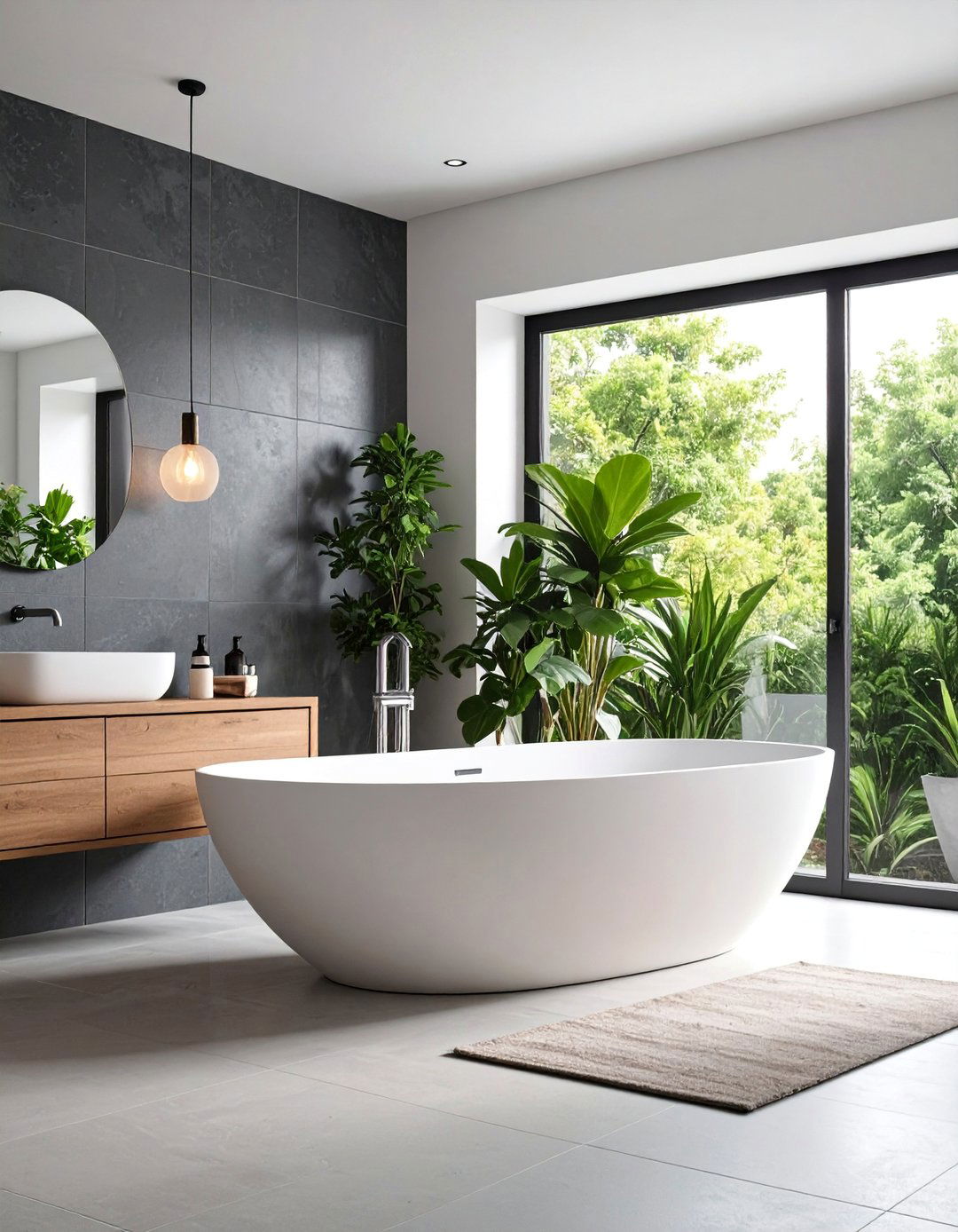 Neutral Monochrome Spa Retreat - 25 Japandi Bathroom Ideas