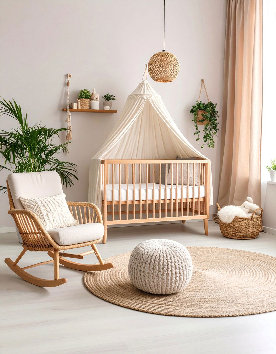 Neutral Nursery with Natural Accents and Soft Textures - 25 House Decor Ideas