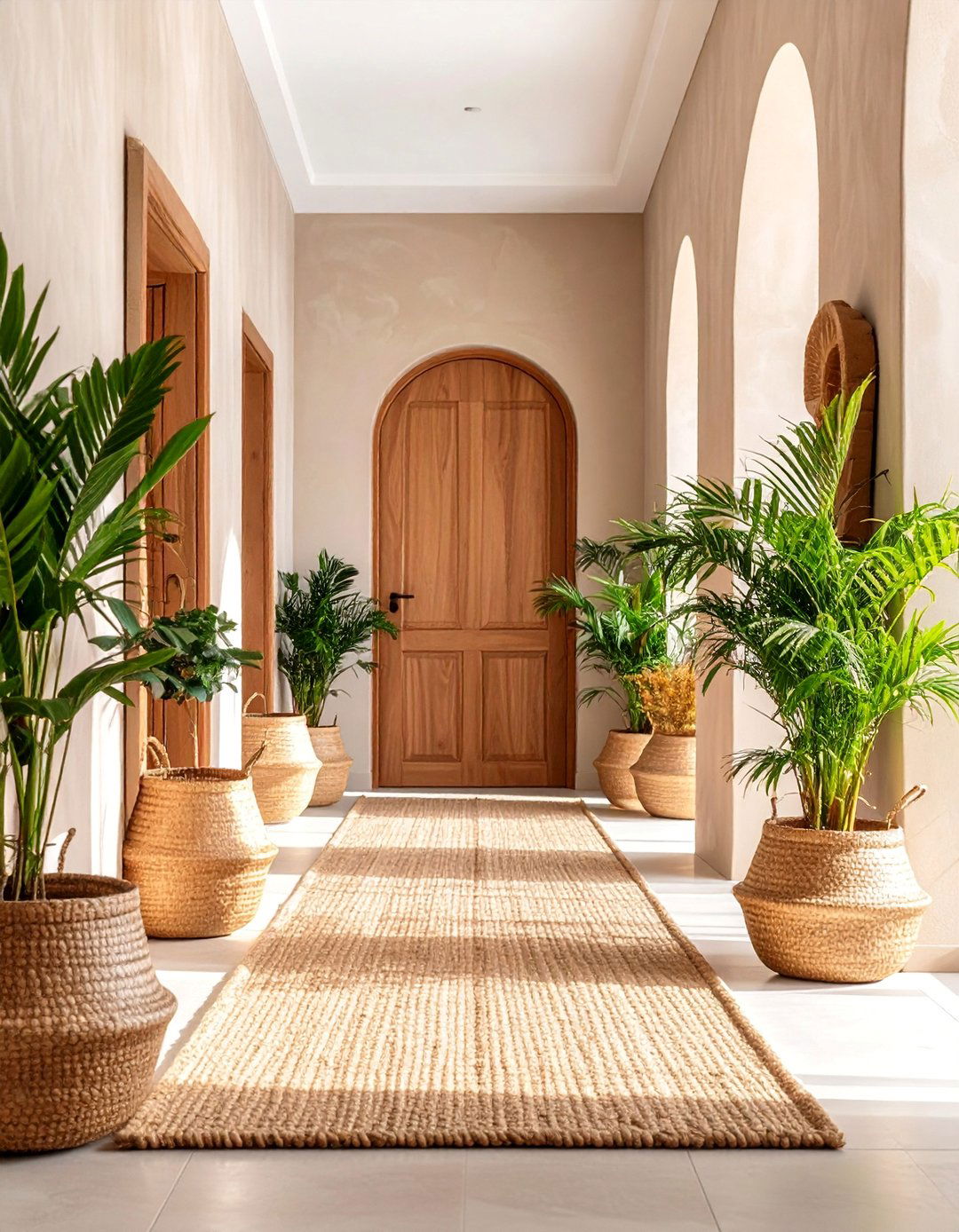 Neutral Palette with Textural Interest - 25 Hallway Decor Ideas