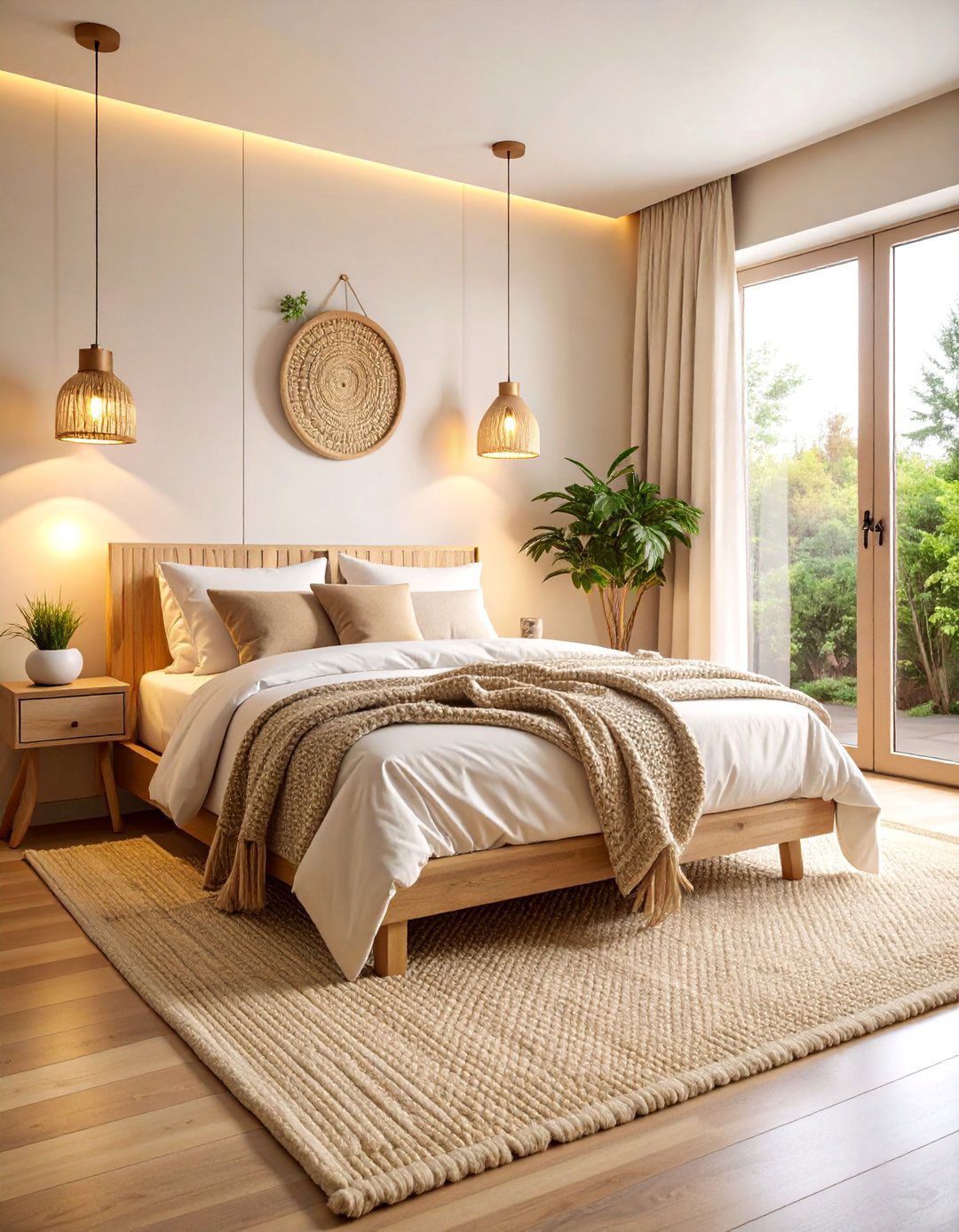 Neutral Spa Inspired Guest Bedroom with Calming Elements - 25 Small Guest Bedroom Ideas