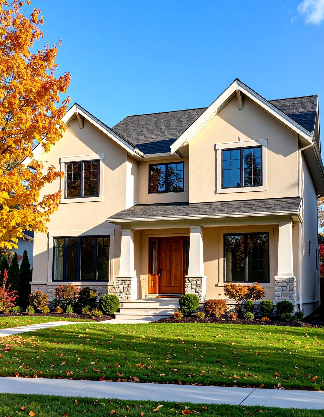 Neutral Stucco Contemporary Design - 25 1980s House Exterior Ideas