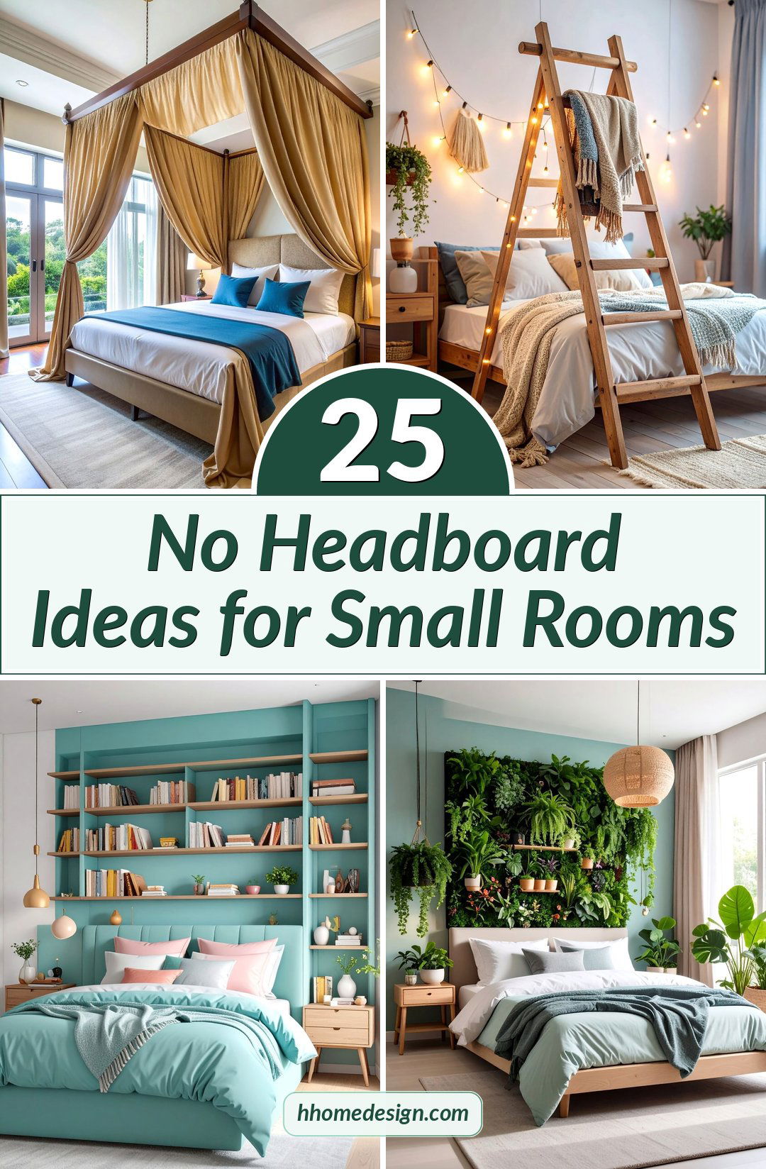 25 No Headboard Ideas for Small Rooms