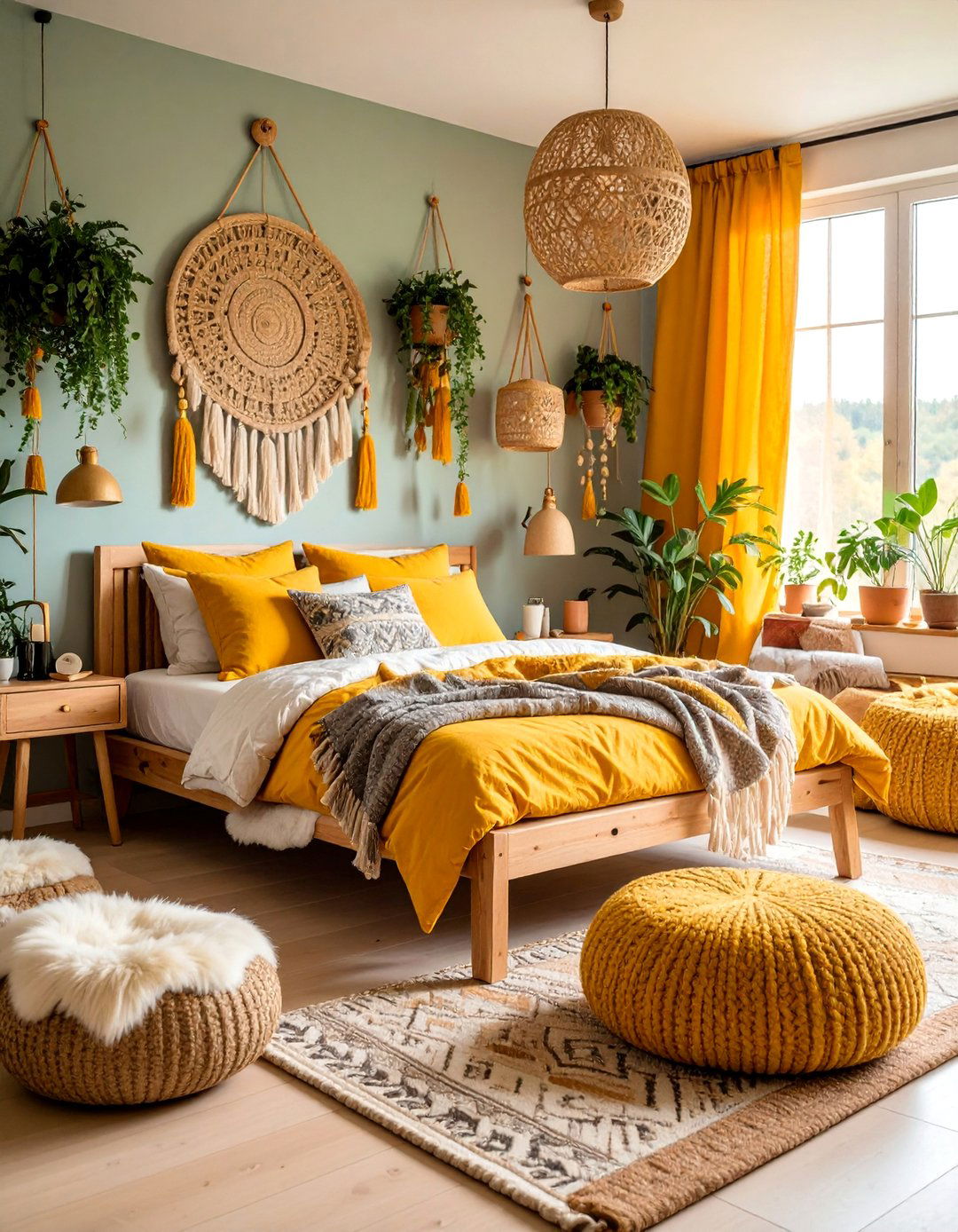 Nordic Hygge Yellow and Grey Bedroom - 25 Yellow and Grey Bedroom Ideas