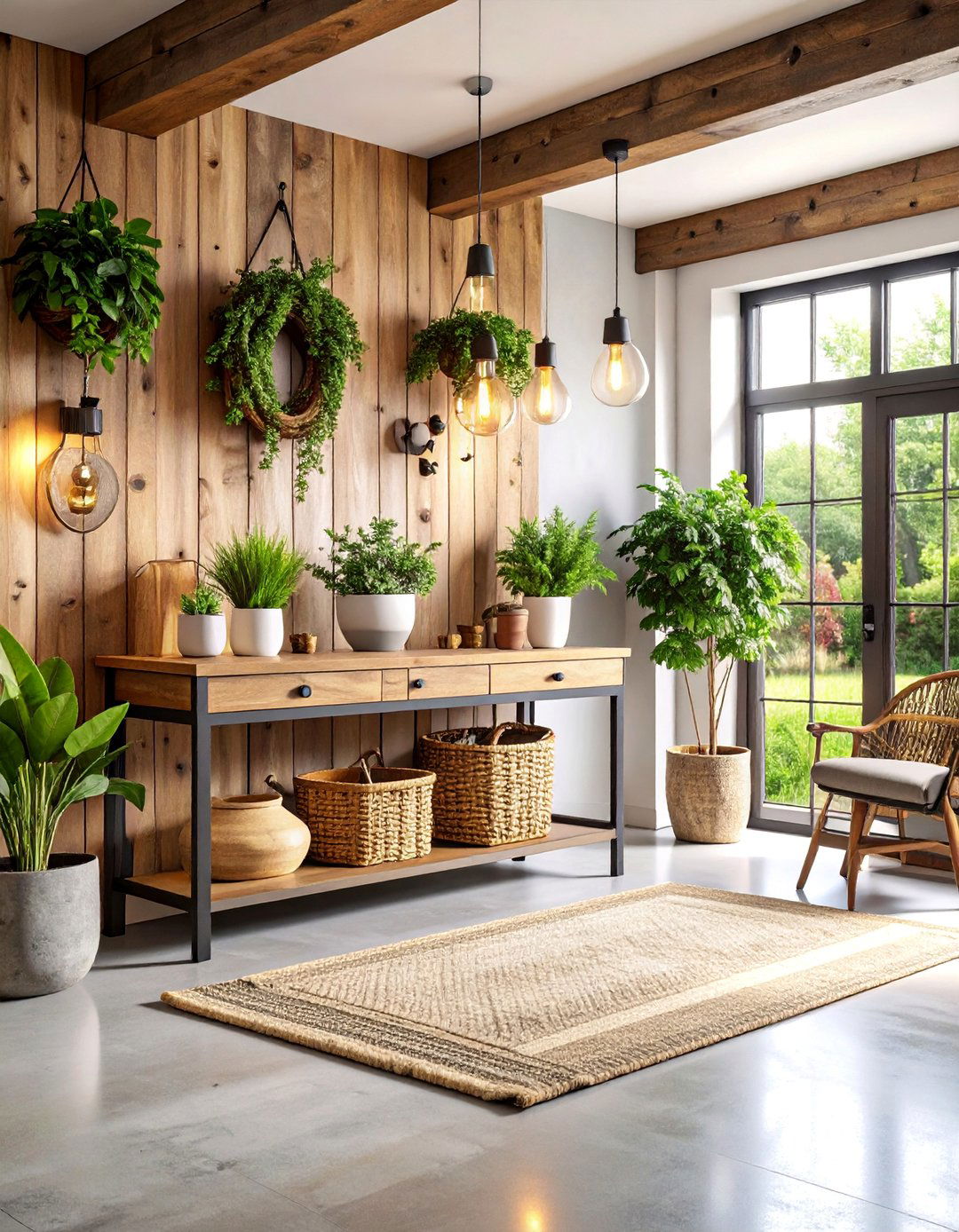 Nordic Industrial Entryway - 25 Scandinavian Entryway Ideas