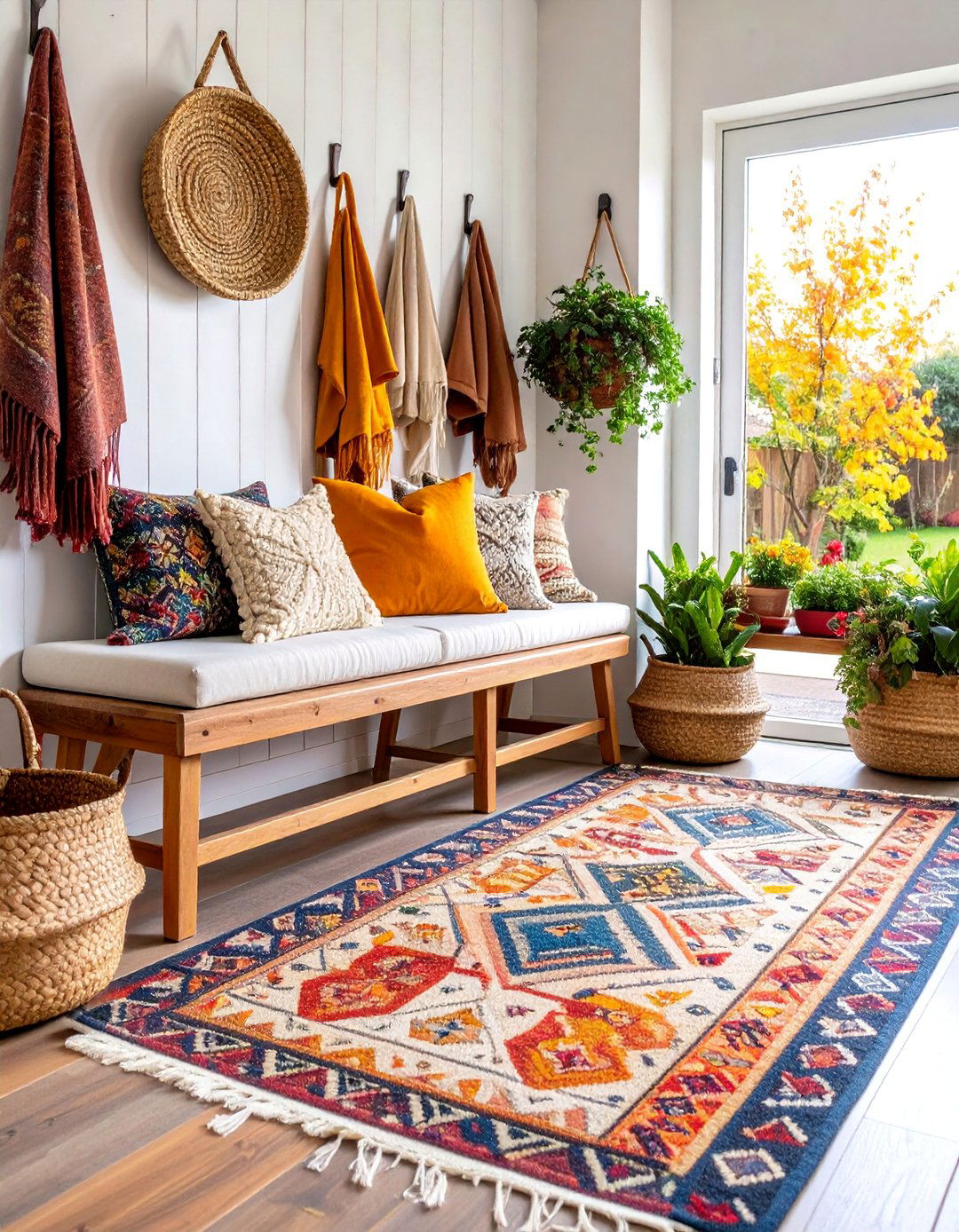 Nordic Textile Focus Entryway - 25 Scandinavian Entryway Ideas