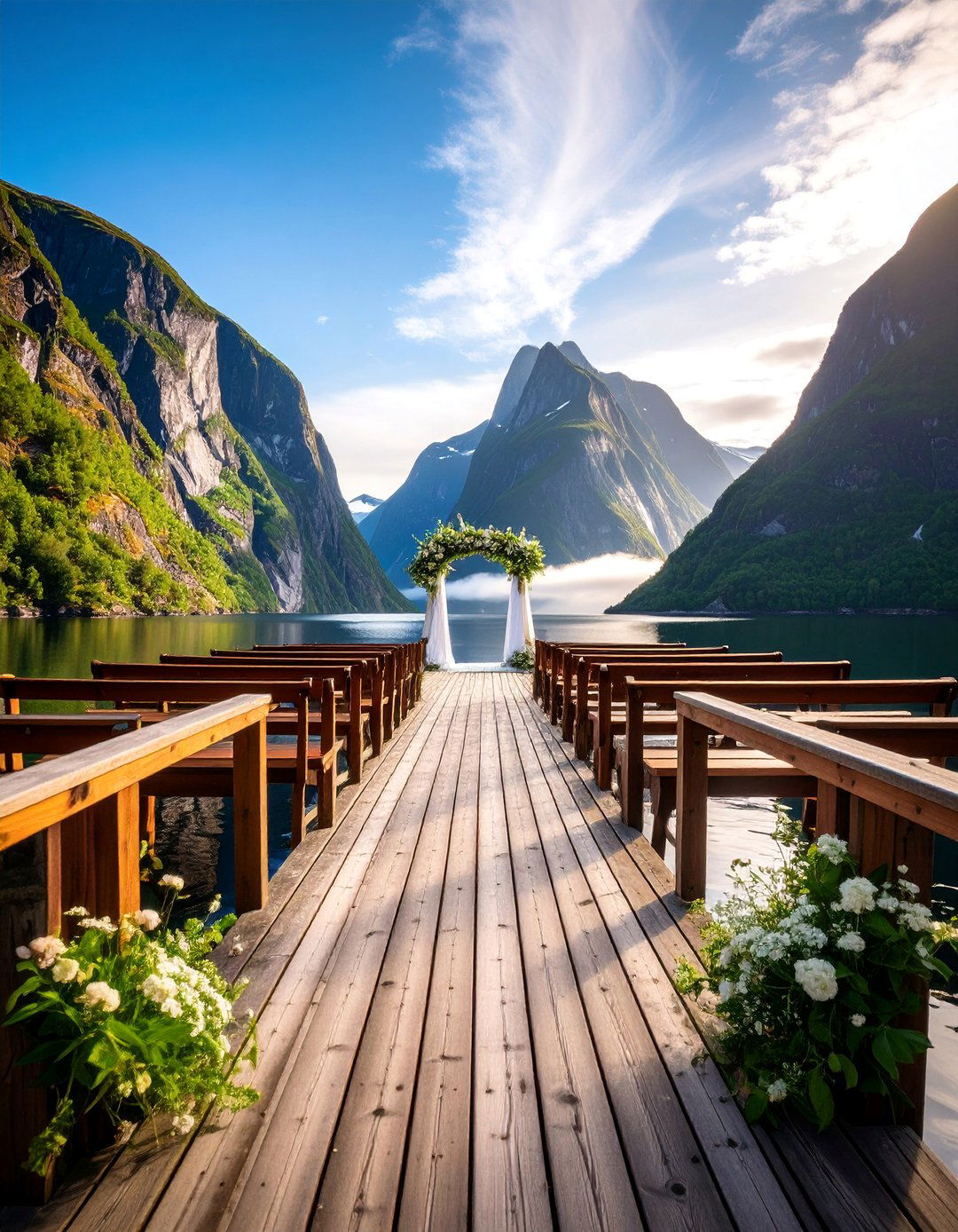 Norwegian Fjord Pier Destination Wedding - 25 Destination Wedding Ideas