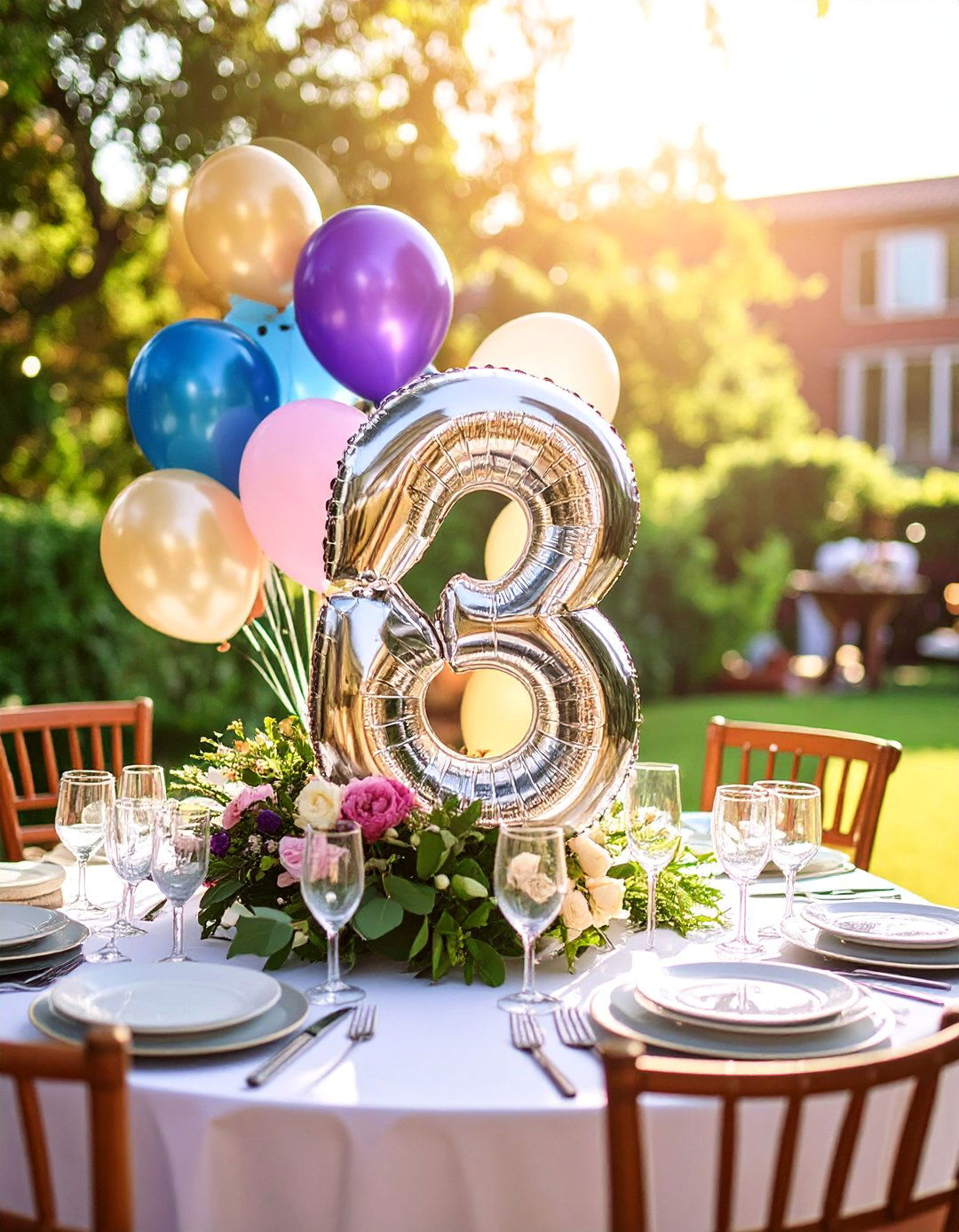 Number Balloon Milestone Birthday Centerpiece - 25 Balloon Centerpiece Ideas