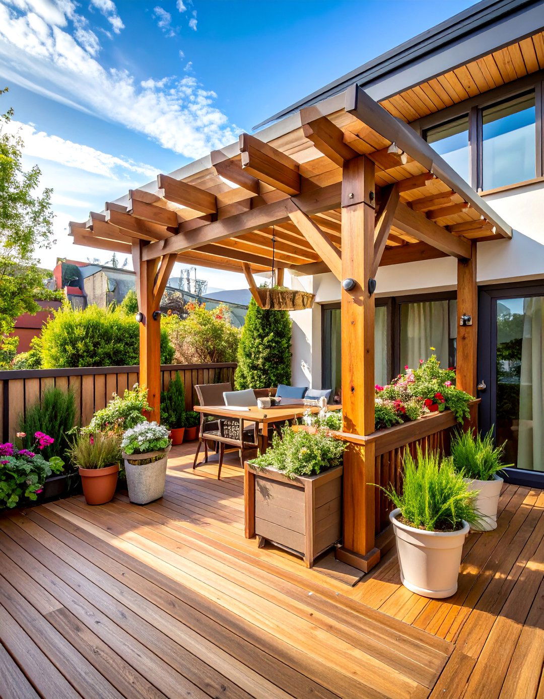 Obelisk Trellis for Container Gardens - 25 Balcony Trellis Ideas