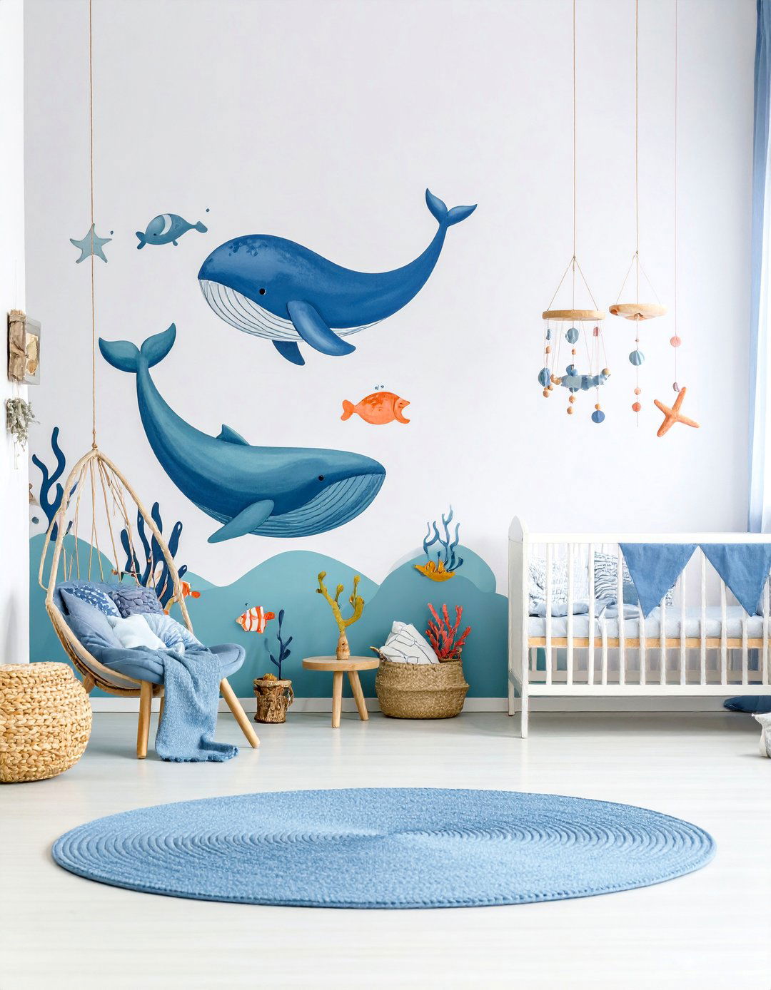 Ocean Adventure Mural Design - 25 Nursery Wall Decor Ideas