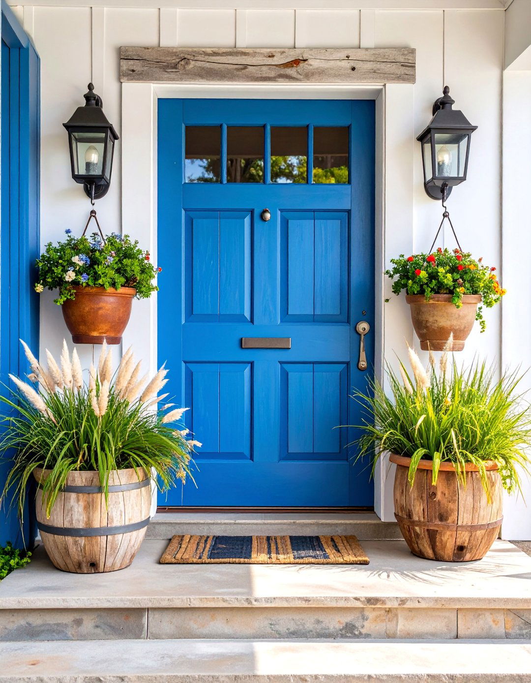 Ocean Blue with Seaside Styling - 25 Front Door Color Ideas