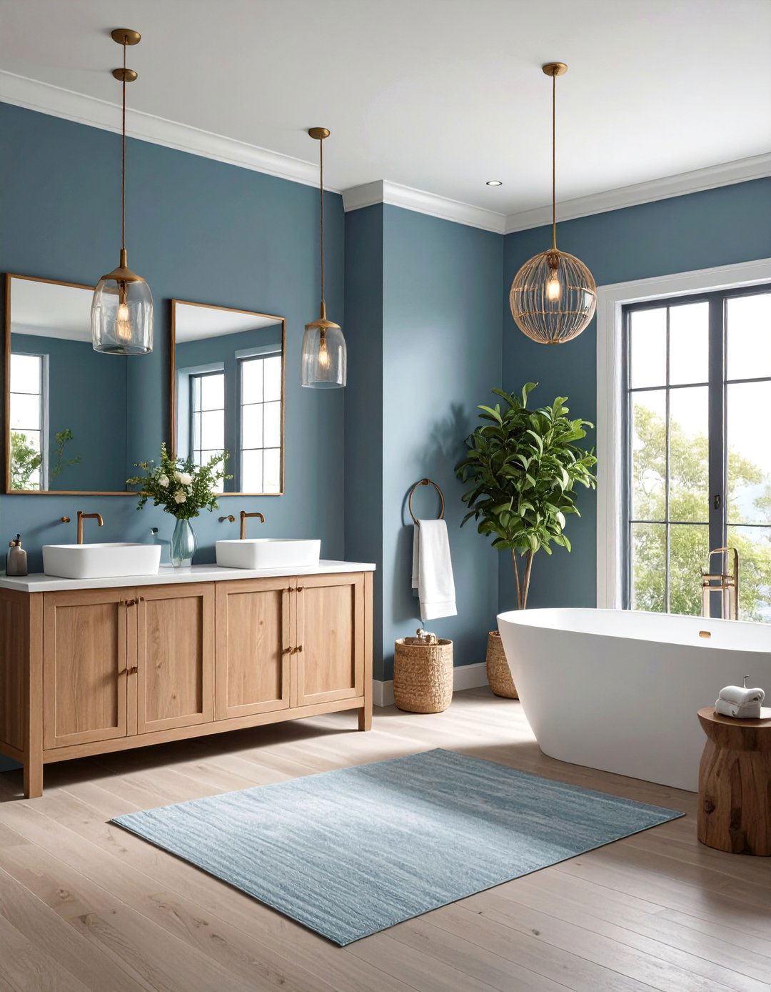 Ocean Mist Bathroom with Soft Blue Palettes - 25 Coastal Bathroom Ideas