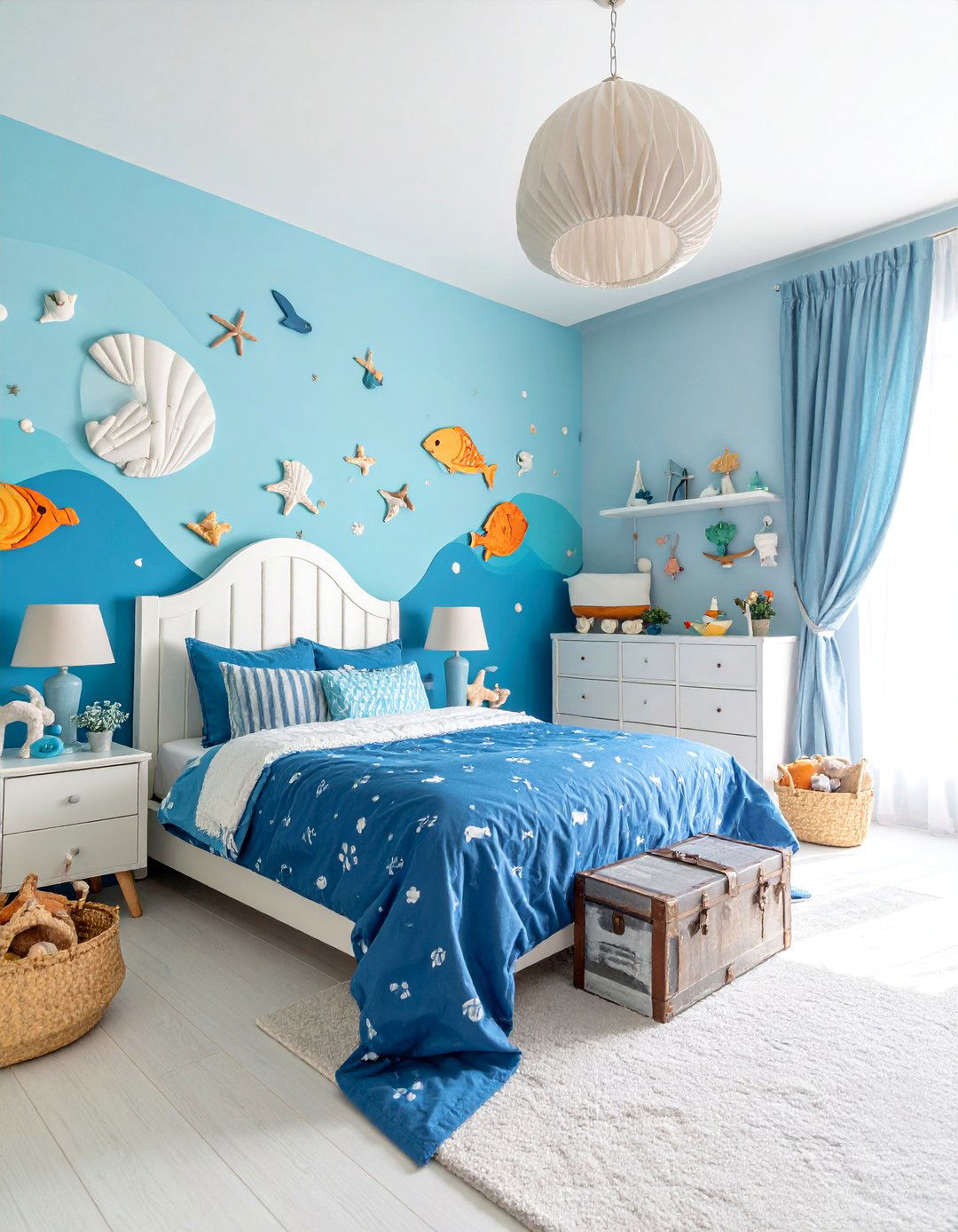 Ocean Underwater Adventure with Mermaid Elements - 25 Toddler Room Ideas