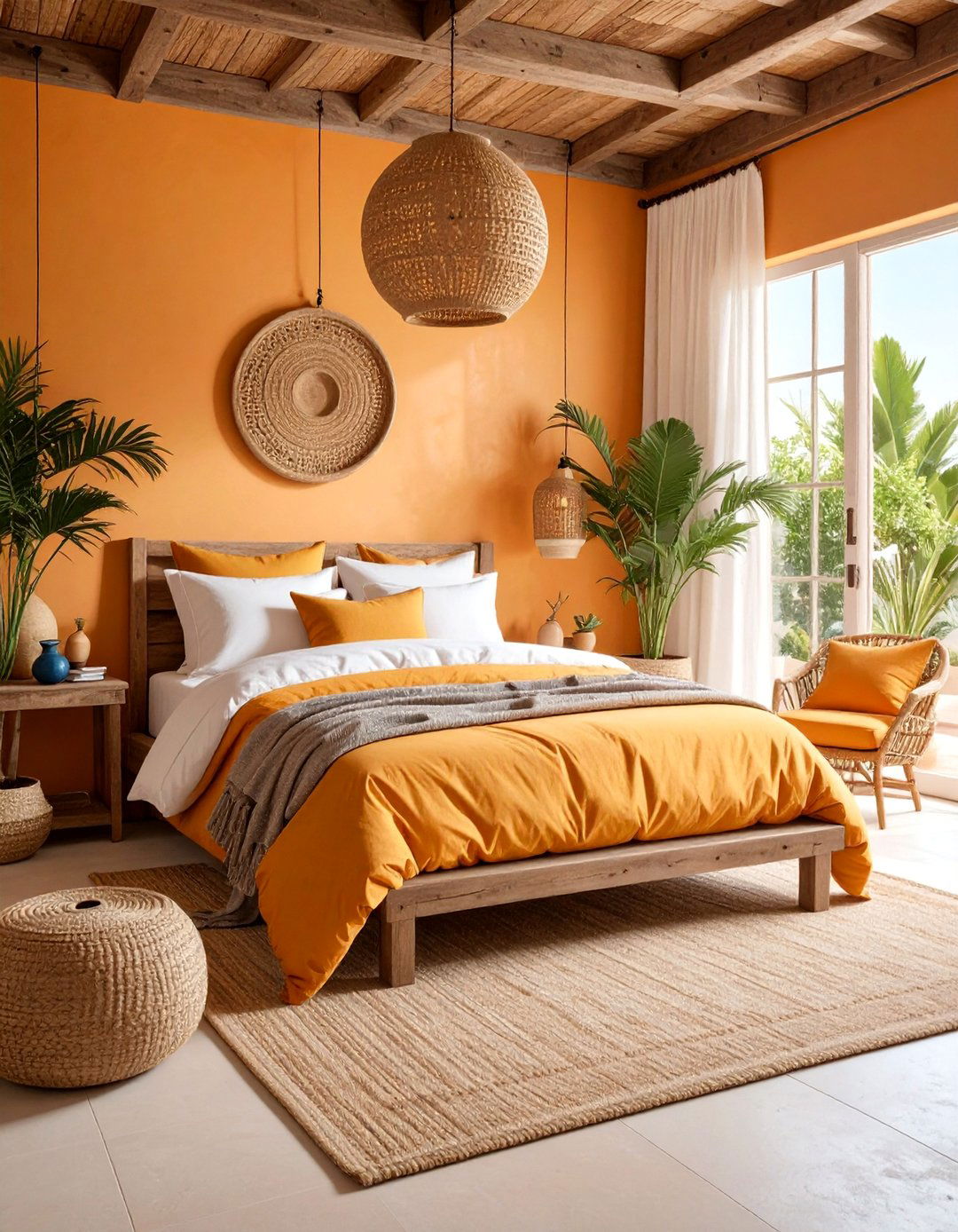 Ochre Yellow Mediterranean Bedroom - 25 Yellow Bedroom Ideas