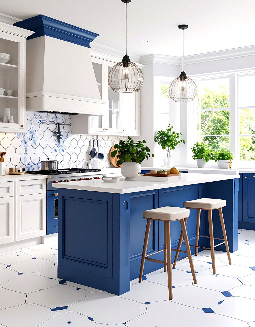 Octagon and Dot Kitchen Floor Tiles - 25 Kitchen Floor Tile Ideas