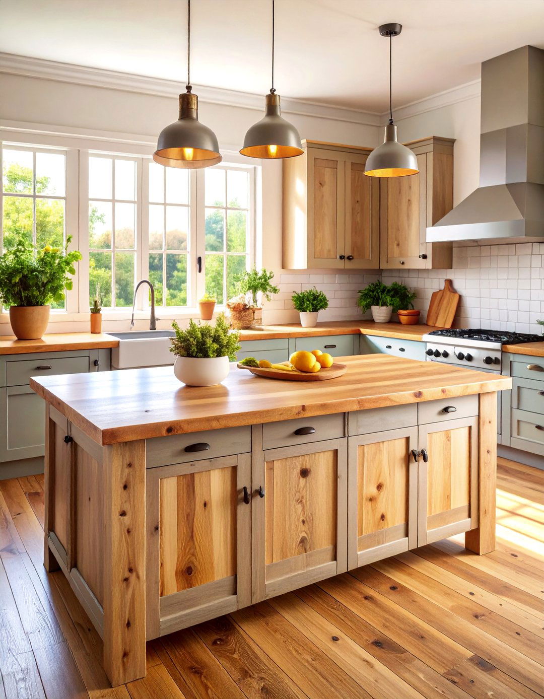 Oil Rubbed Reclaimed Pine Countertop - 25 Wood Countertop Ideas