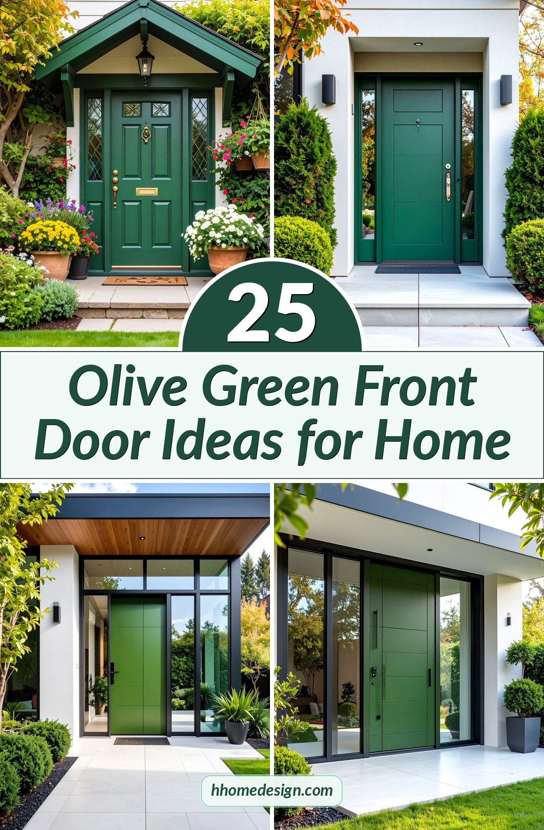 25 Olive Green Front Door Ideas for Home