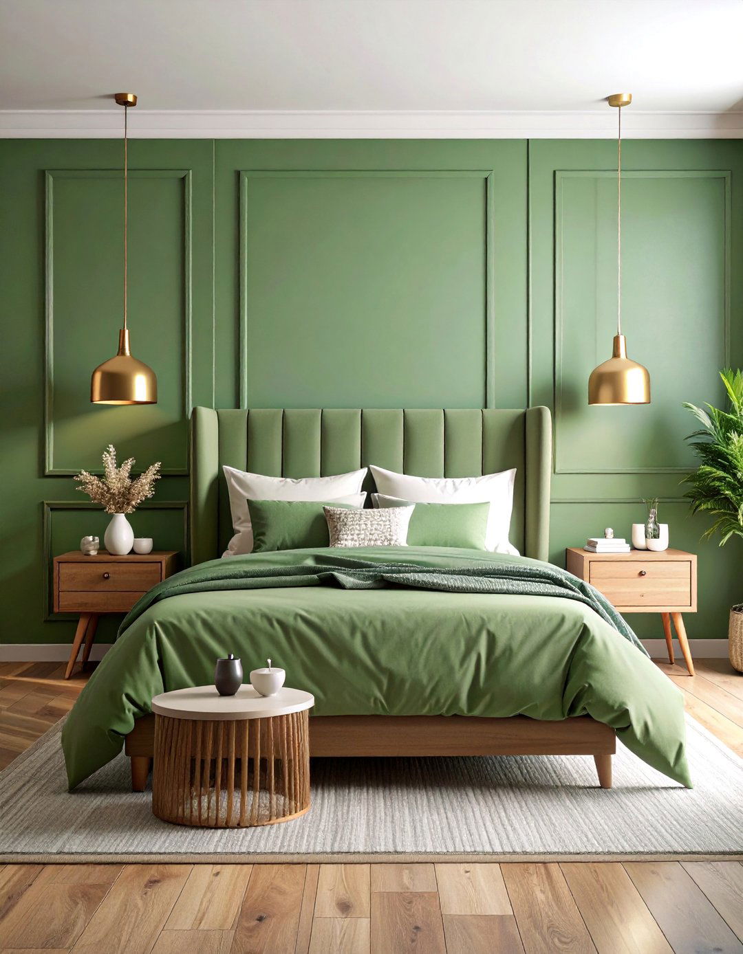 Olive Green Guest Bedroom Retreat Design - 25 Olive Green Bedroom Ideas
