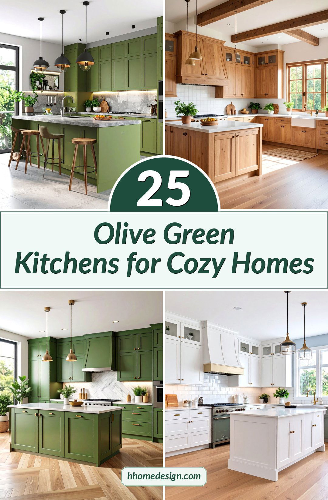 25 Olive Green Kitchens for Cozy Homes