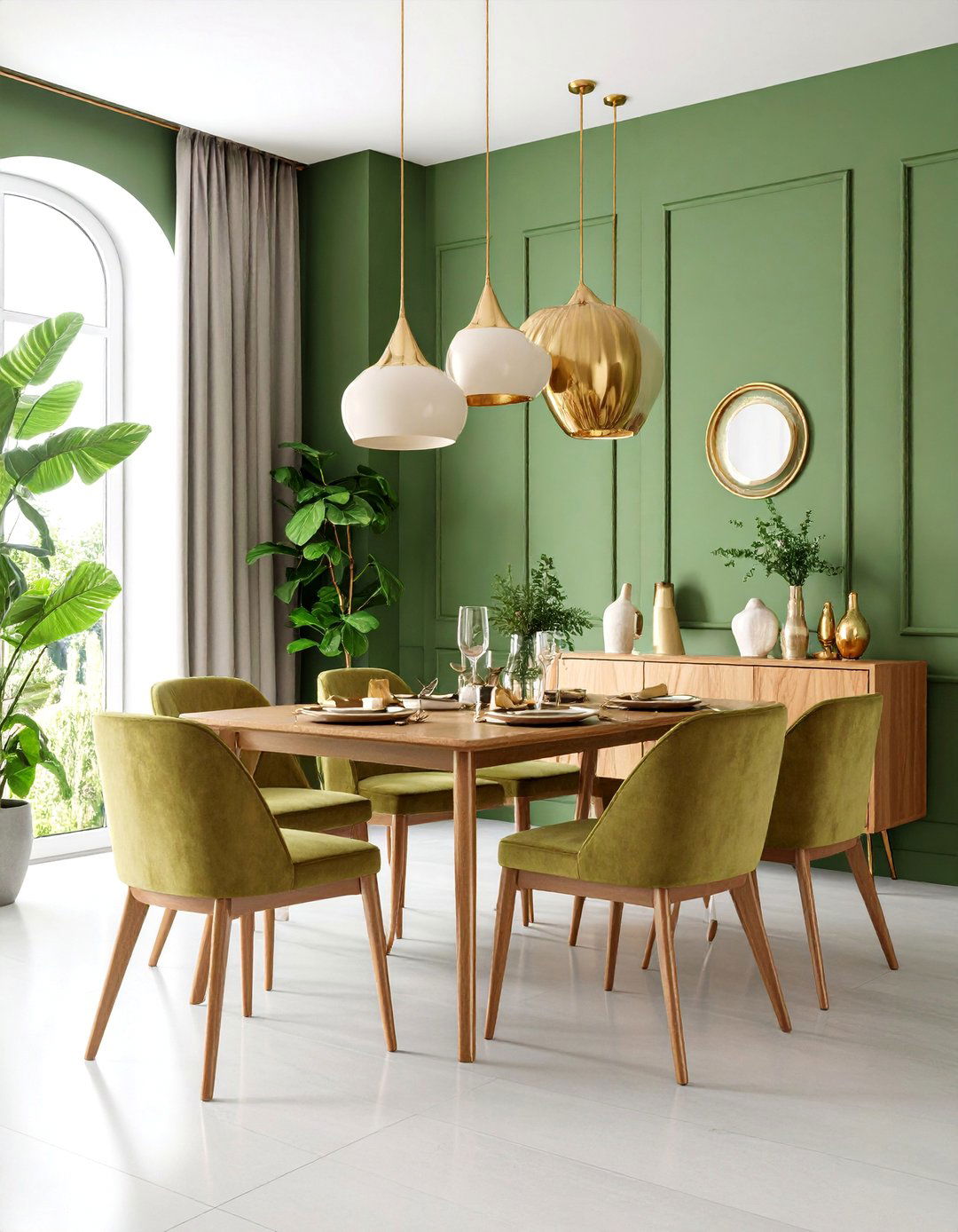 Olive Green Sophistication for Earthy Elegance - 25 Dining Room Paint Colors