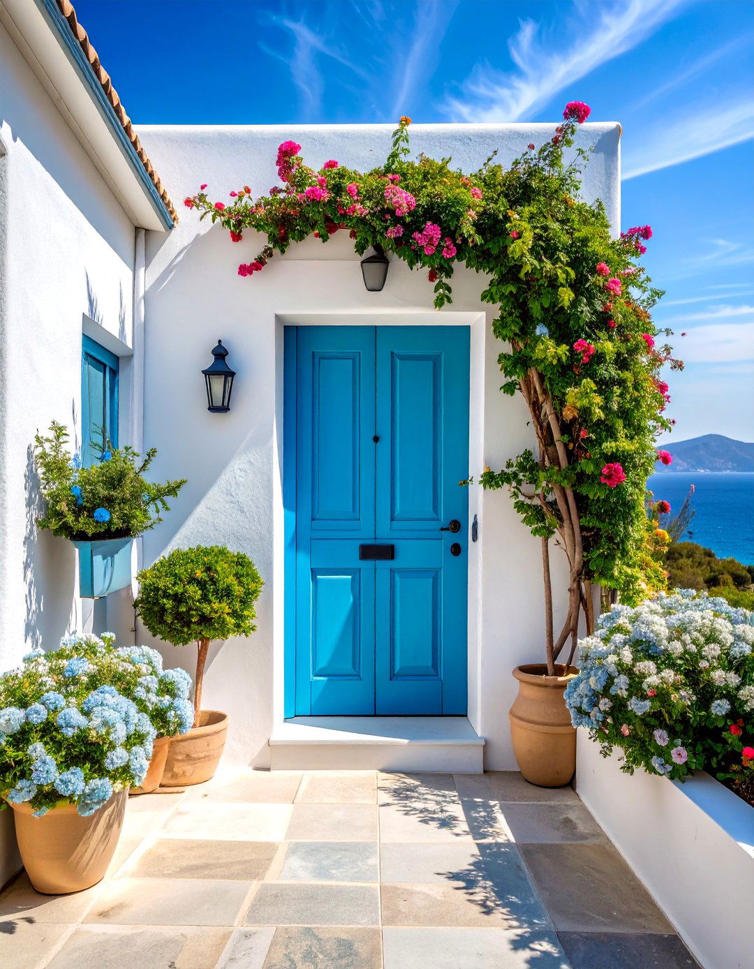 Ombre Gradient Door in Ocean Blues - 25 Door Painting Ideas