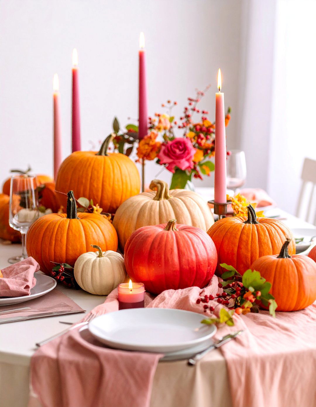 Ombre Painted Pumpkin Sunset Collection - 25 Pumpkin Decor Ideas