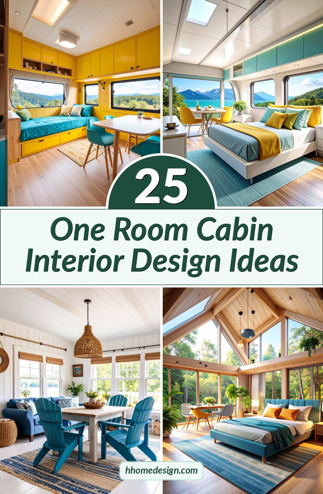 25 One Room Cabin Interior Design Ideas