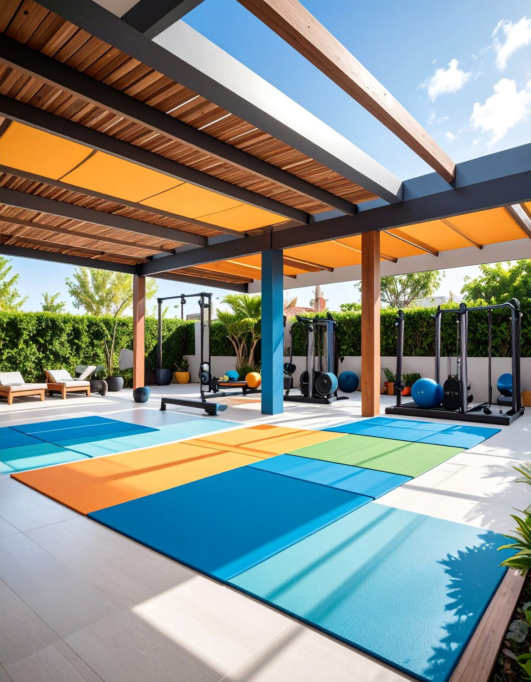 Open Air Patio Gym - 25 Home Gym Ideas