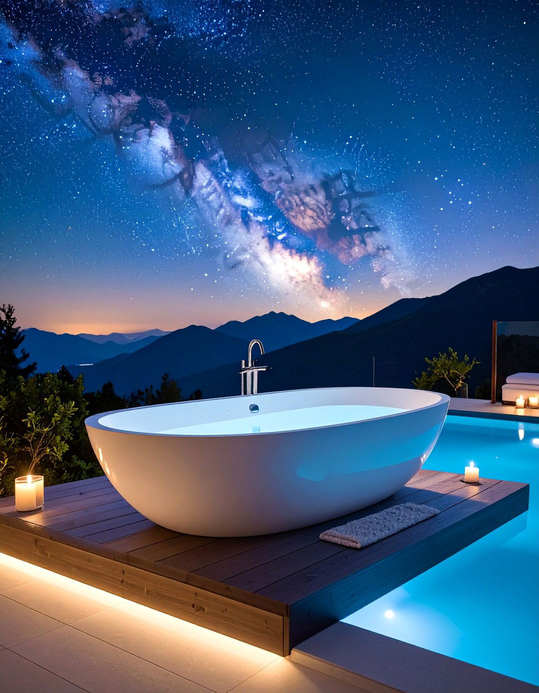 Open Air Stargazing Bathtub - 25 Outdoor Bathroom Ideas