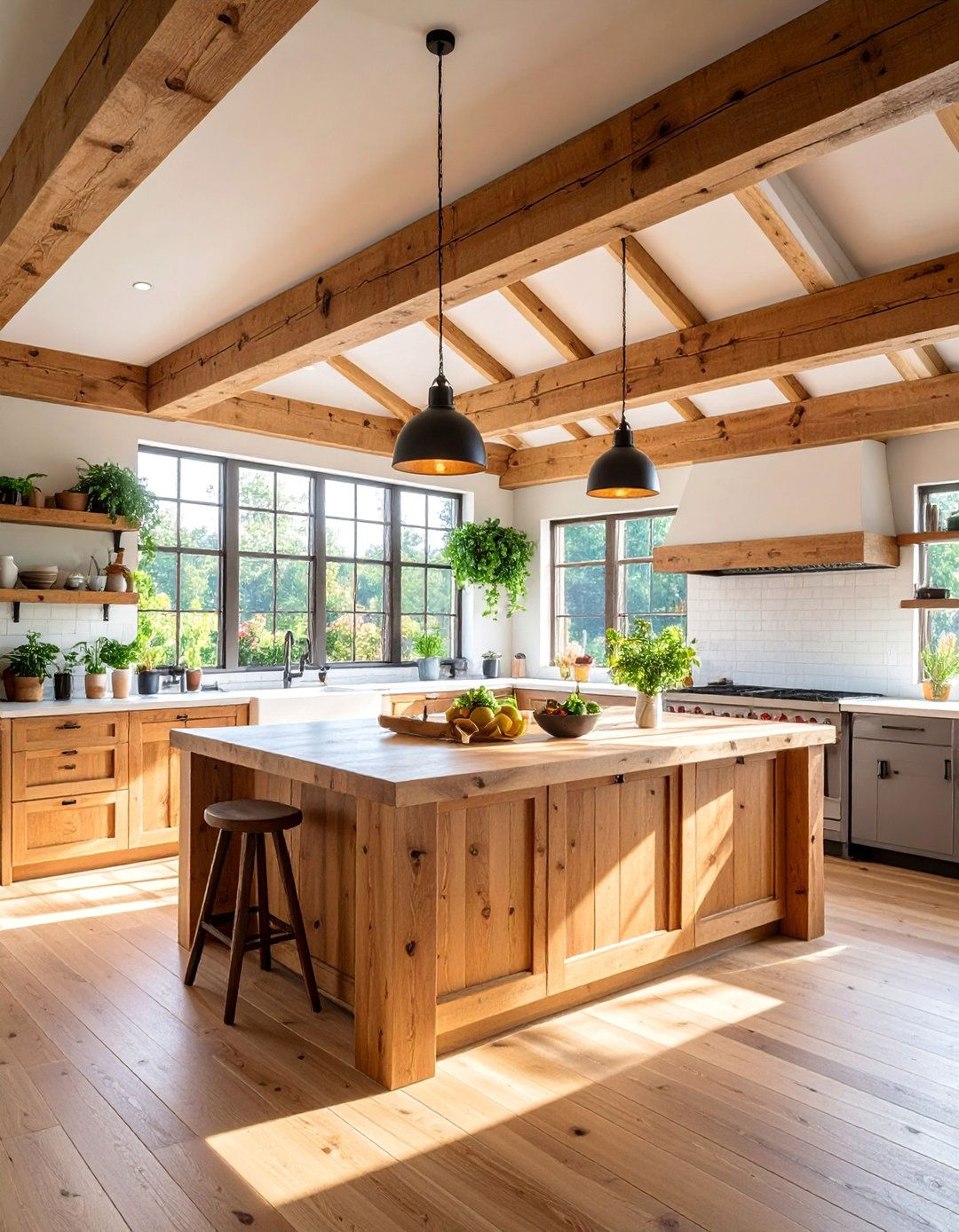 Open Beam Soffit with Architectural Drama - 25 Kitchen Soffit Ideas