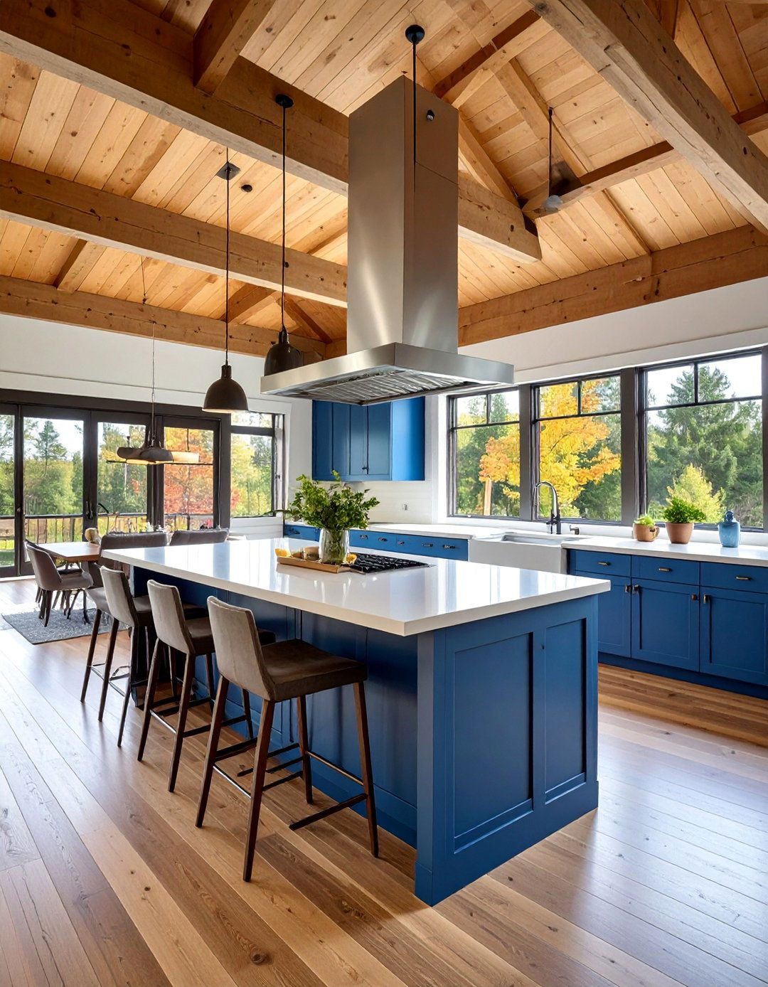 Open Concept Barndominium Kitchen with Great Room Integration - 25 Barndominium Kitchen Ideas