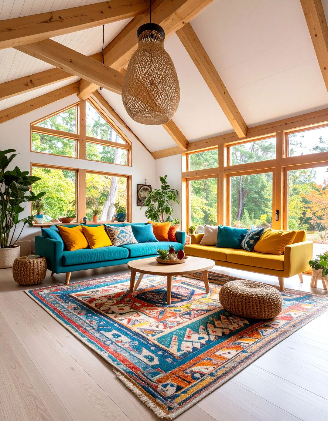 Open Concept Cabin with Vaulted Ceilings and Flowing Layout - 25 One Room Cabin Interior Design Ideas
